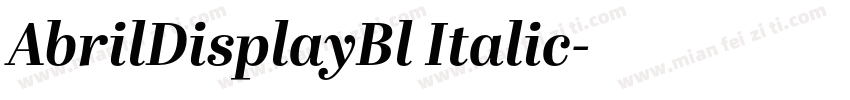 AbrilDisplayBl Italic字体转换